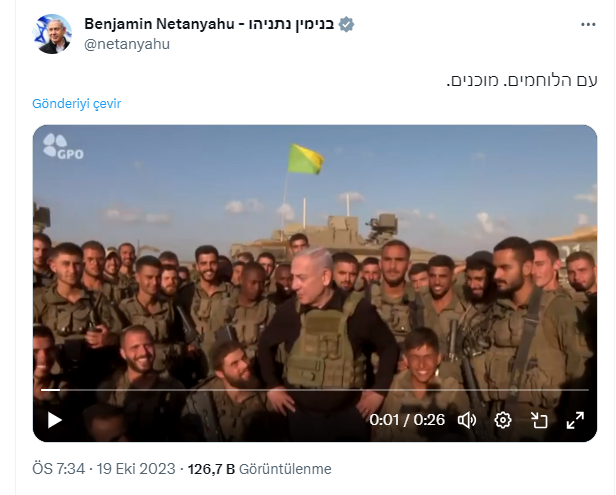 Gazze Şeridi'ndeki askerler bir araya gelen Netanyahu: Savaşçılarla birlikte, hazırız