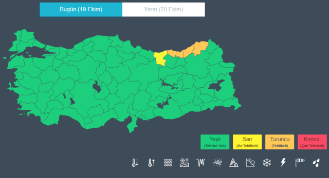 Meteoroloji'den 4 il için sarı ve turuncu kodlu uyarı! Kuvvetli sağanak geliyor