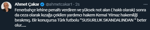 Hakem istifası sonrası Ahmet Çakar'dan TFF'ye sert çıkış: Konuşursa Susurluk Skandalı'ndan beter olur