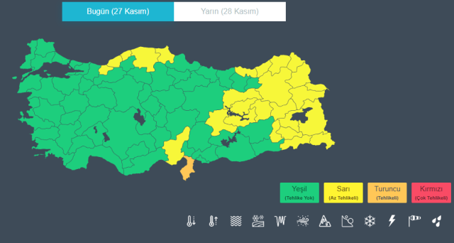 Meteoroloji 27 kenti uyardı! İşte fırtına ve kuvvetli yağışın vuracağı iller