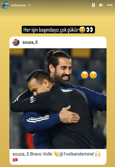 Volkan Demirel ile fotoğranı koyup 2 kelimelik not düşen Josef de Souza'dan G.Saraylıları çıldırtacak hareket