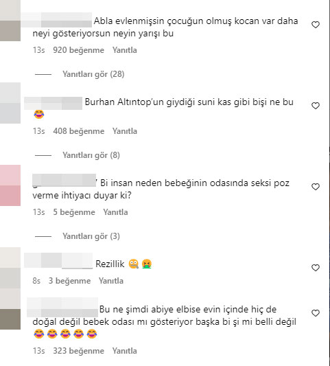 Mini ve göğüs dekolteli siyah elbisesiyle kızının odasında poz veren Demet Evgar tepkilerden nasibini aldı