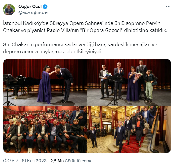 CHP lideri Özel'in Türkiye'yi işgalci gören soprano Pervin Chakar'ın elini öpmesi ortalığı karıştırdı