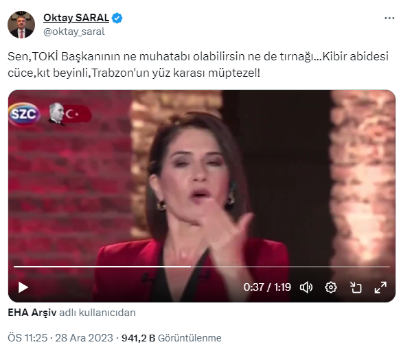 Cumhurbaşkanı Başdanışmanı Saral'dan İmamoğlu'na hakaret: Kibir abidesi cüce, kıt beyinli, müptezel