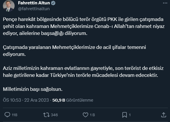 Şehitler için siyasilerden peş peşe taziye mesajları