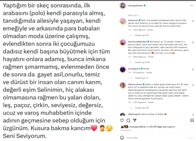 Şahan Gökbakar, Buket Aydın'ın hedef aldığı eşinden özür diledi