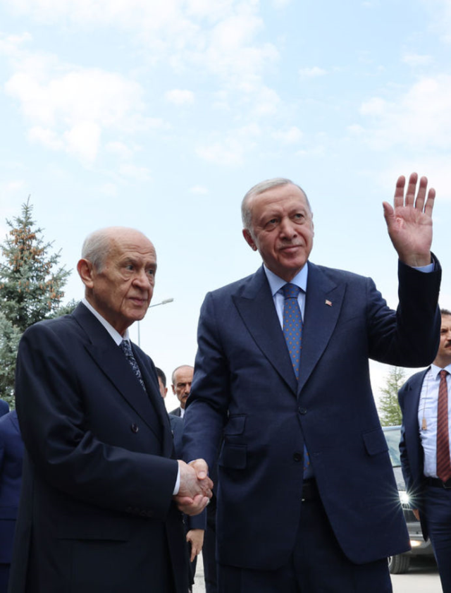 Cumhurbaşkanı Erdoğan ve MHP Genel Başkanı Bahçeli, seçimden sonra ilk kez bir araya geldi