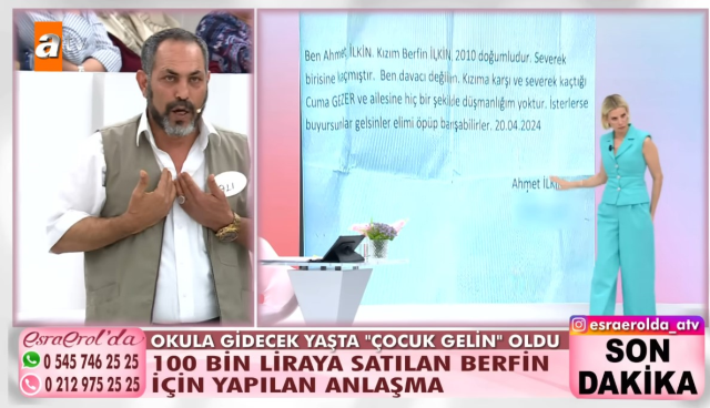 Esra Erol'da çocuk gelin skandalı! 14 yaşındaki kız, başlık parasıyla satılmış