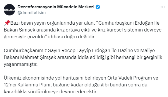 Cumhurbaşkanı Erdoğan'la aralarında kriz mi var? Bakan Şimşek'ten dedikoduları bitiren sözler